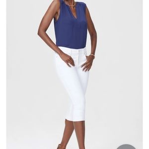 NYDJ Marilyn crop jean in white